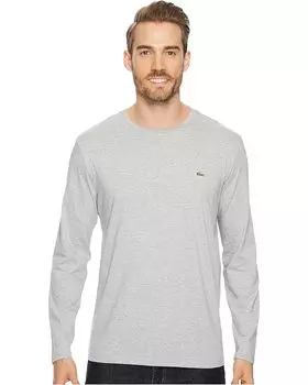 Футболка Lacoste Long Sleeve Pima Jersey Crew Neck, цвет Silver Chine