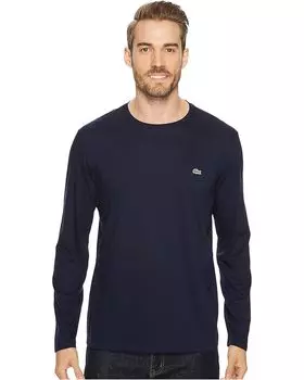 Футболка Lacoste Long Sleeve Pima Jersey Crew Neck, цвет Navy Blue