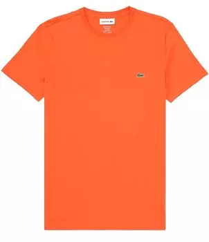 Футболка Lacoste Pima из хлопкового джерси с короткими рукавами, оранжевый