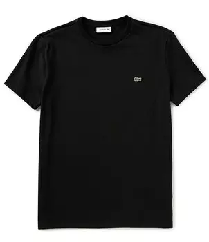 Футболка Lacoste Pima из хлопкового джерси с короткими рукавами, черный