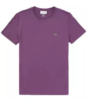 Футболка Lacoste Pima из хлопкового джерси с короткими рукавами, фиолетовый