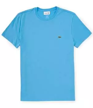 Футболка Lacoste Pima из хлопкового джерси с короткими рукавами, синий