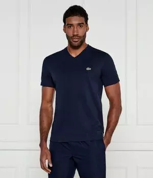Футболка Lacoste Regular Fit с V-образным вырезом, синий