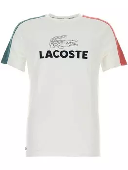 Футболка Lacoste с цветными блоками, белый