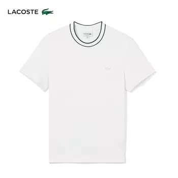 Футболка Lacoste с короткими рукавами и круглым вырезом, белый