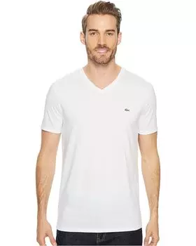 Футболка Lacoste Short Sleeve V-Neck Pima Jersey, белый