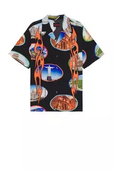 Футболка лагеря 7 чудес Pleasures, черный