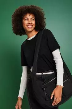 Футболка Lam с блестящими нитками Esprit, черный