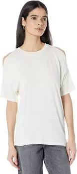 Футболка LAmade Split Shoulder Tee in Cotton Linen Jersey, цвет La Crema