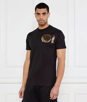 Футболка ламина тигр Loose fit Plein Sport, черный