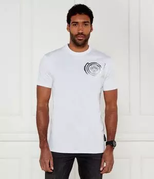 Футболка ламина тигр Loose fit Plein Sport, белый