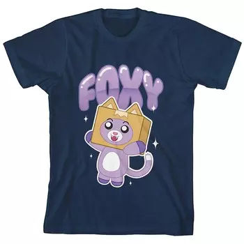 Футболка Lanky Box с блестящим рисунком Foxy для мальчиков 8–20 лет Licensed Character, синий