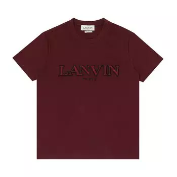 Футболка Lanvin Classic Fit бордового цвета