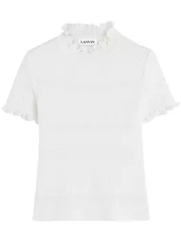 Футболка Lanvin из хлопкового трикотажа, белый