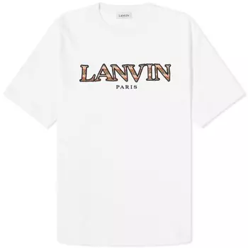 Футболка Lanvin с вышитым логотипом Curb