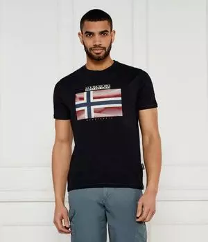 Футболка лари Relaxed fit Napapijri, черный