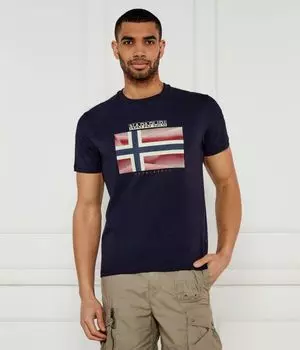 Футболка лари Relaxed fit Napapijri, синий