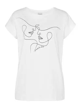 Футболка LASCANA, белый