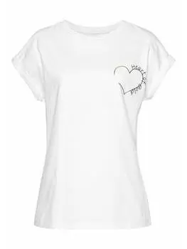 Футболка LASCANA, белый