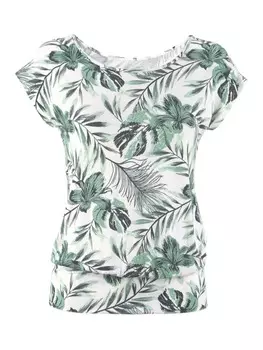 Футболка LASCANA, цвет wei/grn