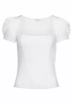 Футболка LASCANA Kurzarm, белый