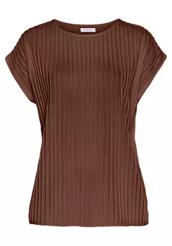 Футболка LASCANA Kurzarm, цвет rostbraun