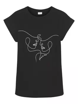 Футболка LASCANA Kurzarmshirt, черный