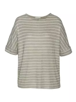 Футболка LASCANA Kurzarmshirt, цвет khaki gestreift