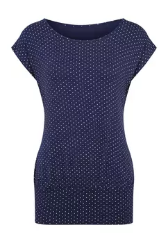 Футболка LASCANA LASCANA, цвет marine-gepunktet