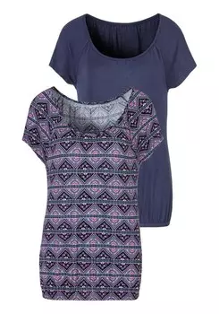 Футболка LASCANA Shirt, синий