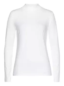 Футболка LASCANA Stehkragenshirt, белый