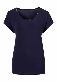 Футболка LASCANA, темно-синий