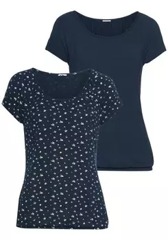 Футболка Lascana, темно-синий