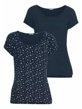 Футболка LASCANA, темно-синий