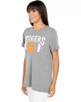 Футболка Lauren James Clemson Tigers 1/2 Time Short Sleeve Tee, цвет Heather Grey