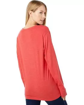 Футболка Lauren James Nebraska Cornhuskers Long Sleeve Crew Tee, цвет Red Heather