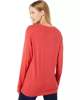 Футболка Lauren James Texas Tech Red Raiders Long Sleeve Crew Tee, цвет Red Heather