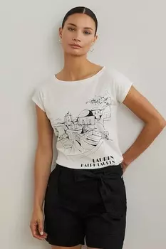 Футболка Lauren Ralph Lauren, белый