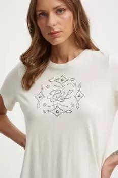 Футболка Lauren Ralph Lauren, бежевый