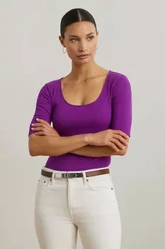 Футболка Lauren Ralph Lauren, фиолетовый