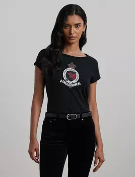 Футболка LAUREN RALPH LAUREN GRIETA Slim Fit, черный