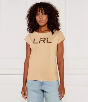 Футболка LAUREN RALPH LAUREN Relaxed fit, бежевый