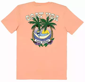 Футболка Lazy Chillin' для взрослых GOAT USA, цвет Peach Cream