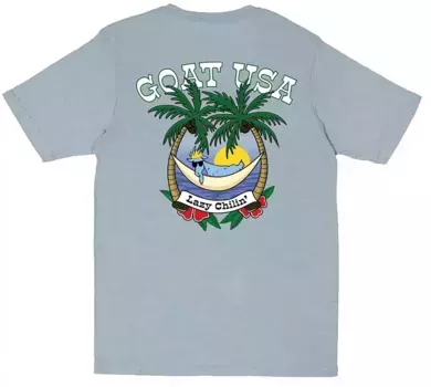 Футболка Lazy Chillin' для взрослых GOAT USA, цвет Ice Blue