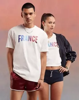 Футболка Le Coq Sportif – Equipe De France Paris Олимпийские игры 2024 года – Зефирного цвета