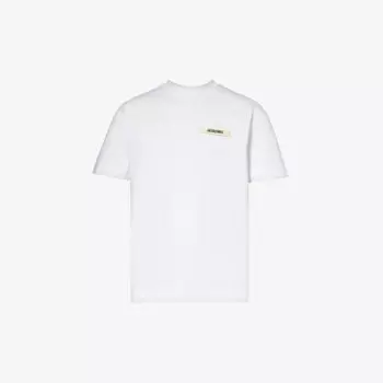 Футболка Le Футболка из хлопкового джерси с фирменной биркой Gros Grain Jacquemus, белый