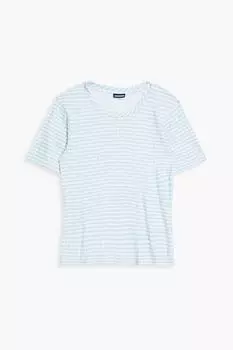 Футболка Le Vichy из джерси в мелкую клетку JACQUEMUS, синий