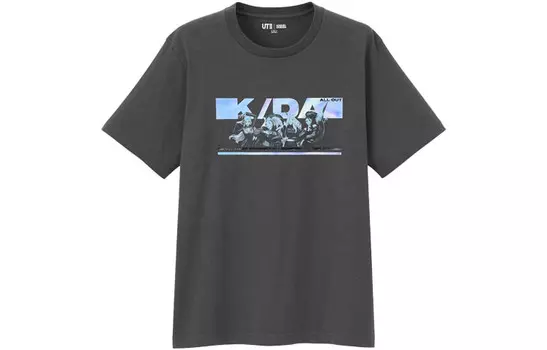Футболка League Of Legends X унисекс темно-серая Uniqlo, темно-серый