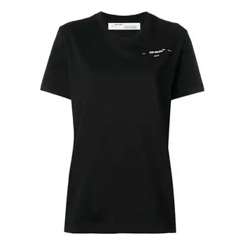 Футболка 'leaves arrows casual' short sleeve normal fit Off-White, черный