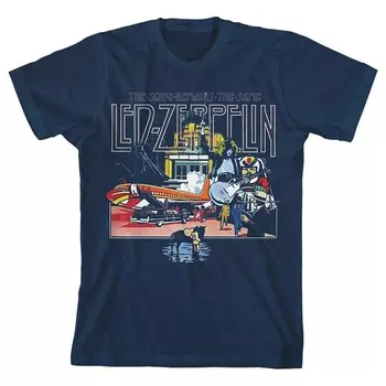 Футболка Led Zeppelin The Song для мальчиков 8–20 лет с рисунком Licensed Character, синий